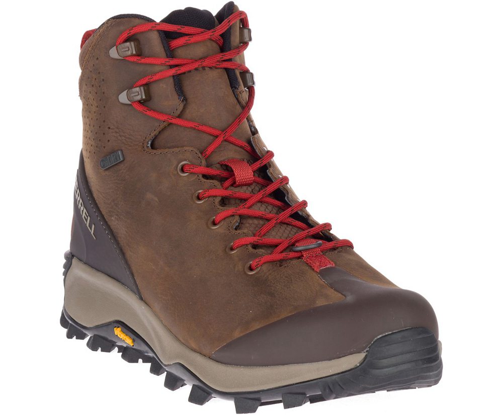 Merrell Hiking Boots Brown - Thermo Glacier Mid Waterproof - Mens 12AKQJRPG